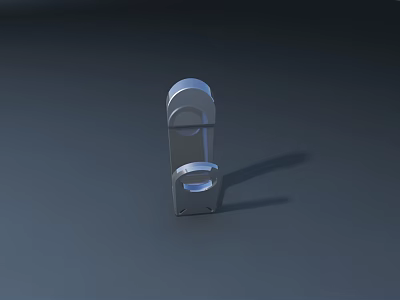 Modern Public Facility With Silver Metallic Geometric Curved Supportive Minimalist Structure 3d model