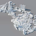 Dense Urban Building Complex Featuring Tall Skyscrapers And Diverse Architectural Structures In