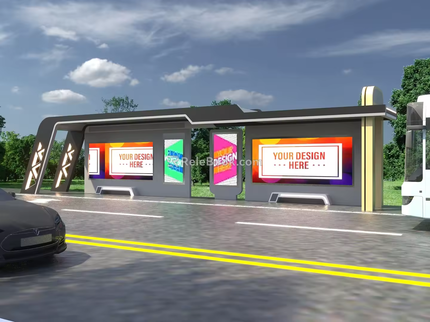 Bus platform 3d model
