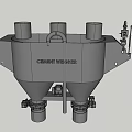 Stainless Steel Centrifuger Industrial Equipment With Multiple Cylindrical Inlets And Bottom Connections
