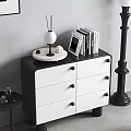 Modern Chest of Drawers With Decor And Side Table