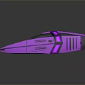 Futuristic Purple Sports Car 3D Model Design With Sleek Body And Neon Accents