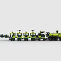 LEGO Toy Train High Speed Rail Viper Chariot 3d model