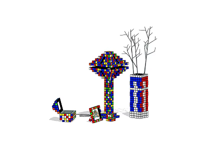 Post-modern decorations 3d model