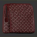 Fashionable Red Clutch With Textured Geometric Pattern For Daily Use