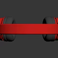 Red Over Ear Headphones with Comfortable Ear Cushions and Modern Design