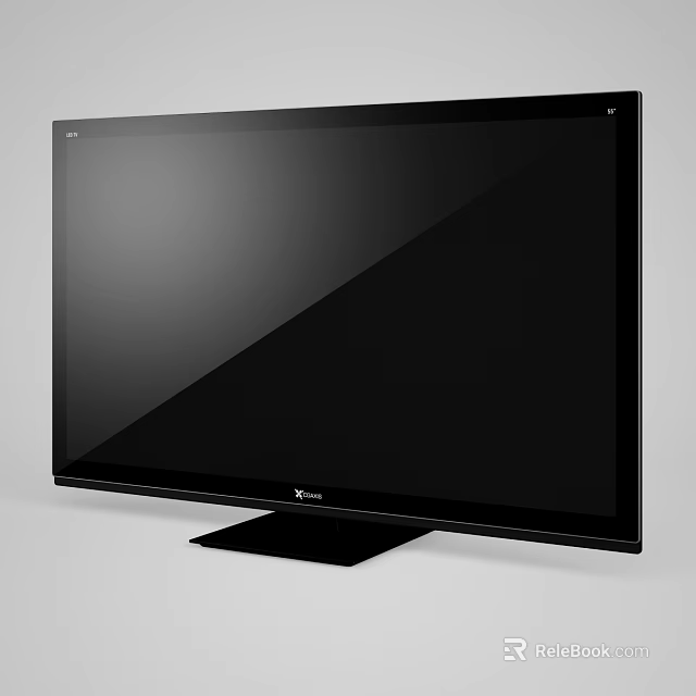 NEC Black Flat Screen Computer Monitor With Modern Minimalist Design And Stable Stand 3d model 