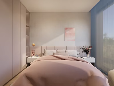 Modern Children's Room Bedroom Daughter Room 3d model