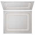 White Square Ceiling Panel With Modern Frame Design For Home Interior 3d model