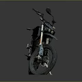 Sleek Black Modern Electric Motorcycle With Aerodynamic Body And Rugged Wheels