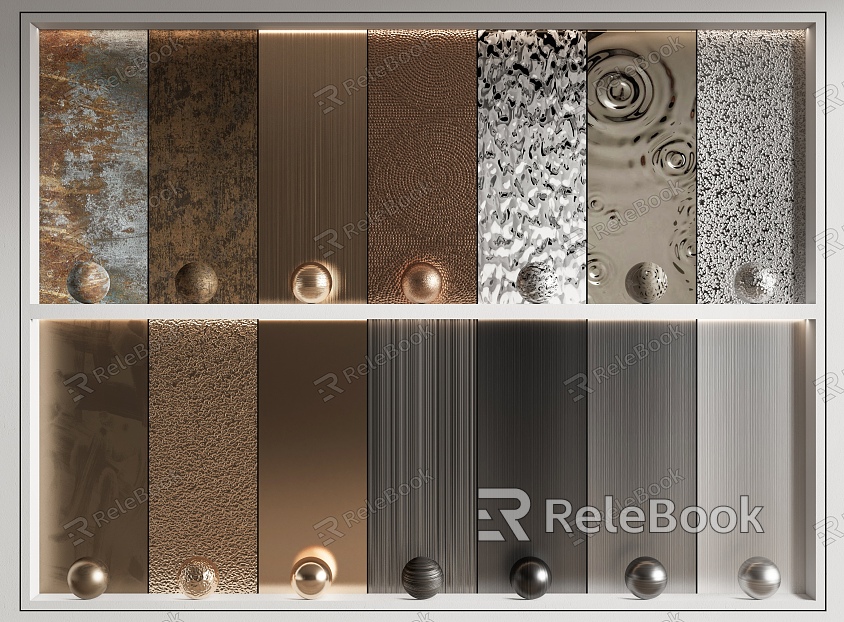 Modern metal wall panel metal wall panel brushed stainless steel water corrugated background wall metal plate model