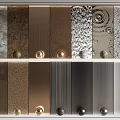 Diverse Wall Panels With Metallic Textures And Multiple Color Options For Interior Design 3d model