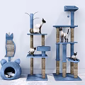 Modern cat climbing frame 3d model