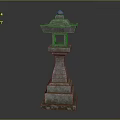 Traditional Stone Lantern Outdoor Garden Furniture With Tiered Structure And Decorative Top