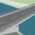 Garden Landscape Design Featuring Bridge With Railing Over Water Body And Lane