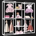 Modern Children's Wardrobe Rack 3d model