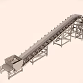 Industrial Conveyor Belt System With Stainless Steel Frame And Transport Mechanism
