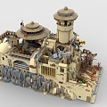 LEGO toy blocks desert fortress castle fortress 3d model