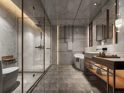 New Chinese Toilet Hotel Toilet 3d model
