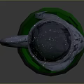 Mythical Weapon With Green Blade Silver Hilt Dragon Head And Coiled Design