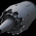 Micro centrifugal gas turbine engine mechanical equipment 3d model