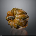 Fresh Ripe Orange Pumpkin With Textured Surface And Glossy Finish
