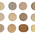 Woven Coasters With Round Square Shapes Various Patterns And Natural Tones
