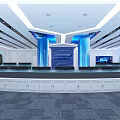 Dispatch Room Large Screen Monitoring Room Technology Hall Curved Surface Large Screen Dispatch Room Table and Chair Technology 3d model