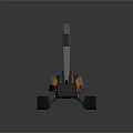 Futuristic Utility Vehicle With Mechanical Arm And All Terrain Chassis Silver Orange Exterior And Functional Design
