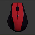 Red And Black Ergonomic Computer Mouse With Modern Design For Electronic Devices 3d model