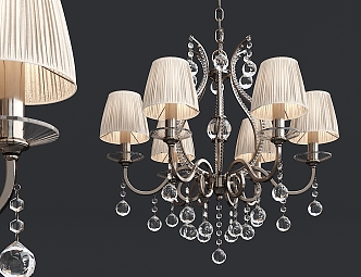 European-style chandelier multi-head chandelier 3d model