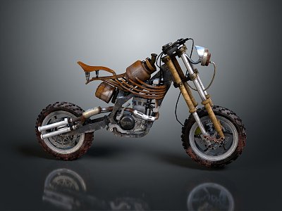 Modern motorcycle two-wheeled motorcycle off-road motorcycle road racing motorcycle 3d model