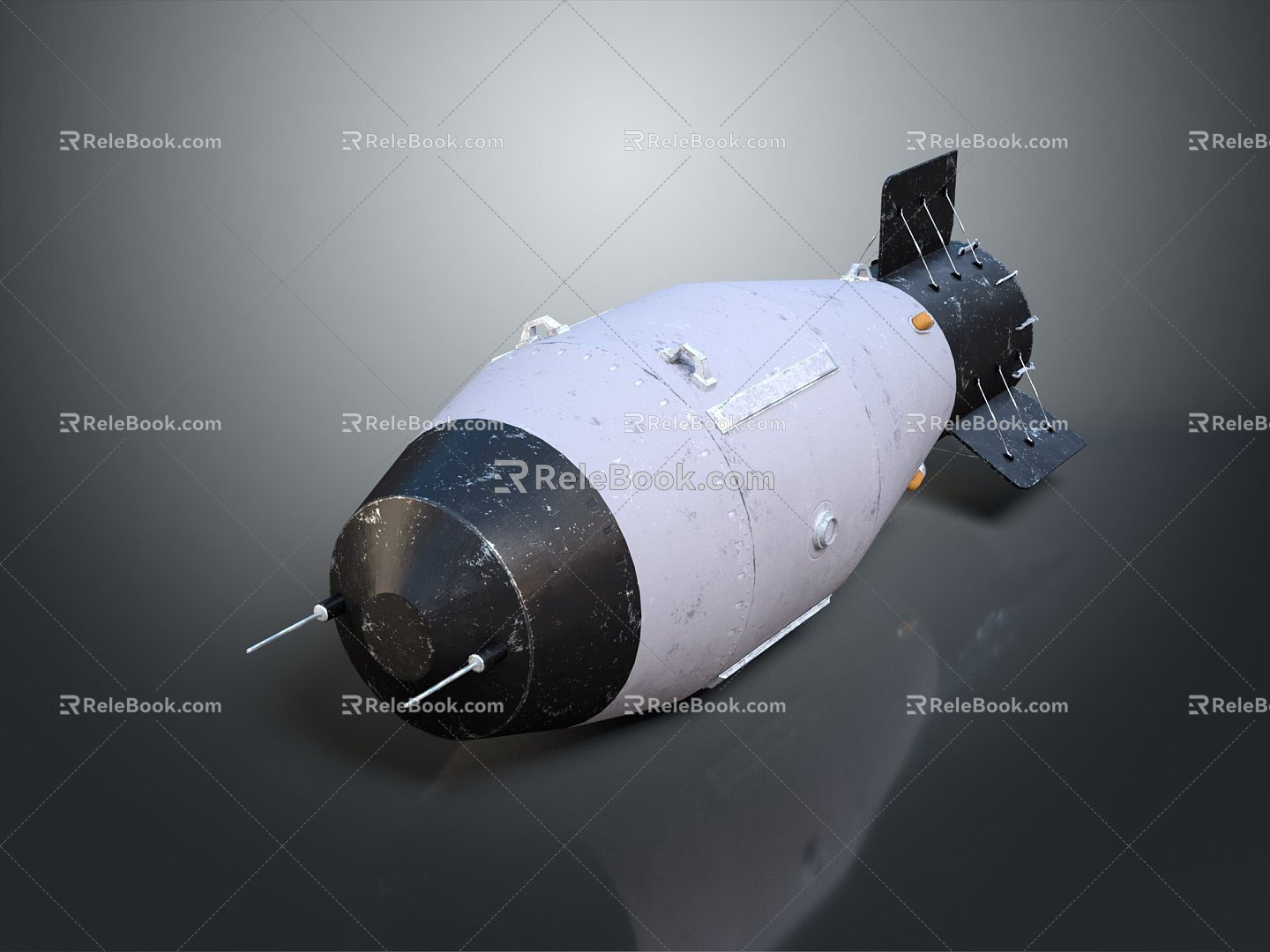 modern missile bomb airborne missile shipborne missile 3d model