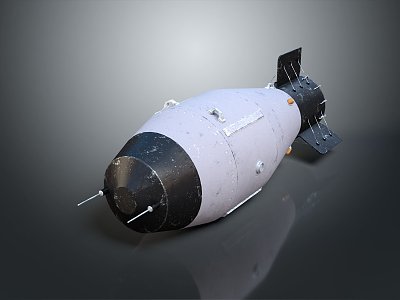 modern missile bomb airborne missile shipborne missile 3d model