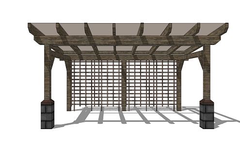 New Chinese Style Corridor New Oriental Zen Pavilion 3d model