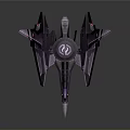 Futuristic Cosmic Spaceship Design With Advanced Aerospace Technology And Sharp Wings