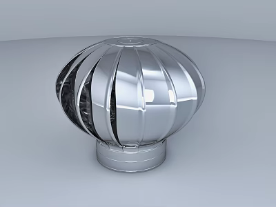 Industrial Equipment Silver Metal Turbine Ventilator With Dome Shape And Efficient Ventilation 3d model