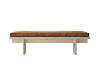 Nordic sofa stool sofa bench 3d model