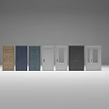 Various Colored Hinged Doors With Different Designs And Glass Panels For Home Interior