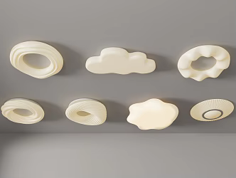 Modern cream ceiling light cream ceiling light 3d model