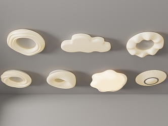 Modern cream ceiling light cream ceiling light 3d model