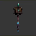 Hammer Warhammer Cartoon Hammer Magic Hammer Thor's Hammer Ancient Weapons Cold Weapons Medieval Items 3d model