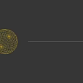 Modern Architectural Component Featuring Black Marble White Veins And Spherical Decor