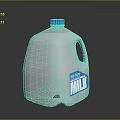 White Plastic Milk Jug With Blue Cap For Household Pure Milk Storage