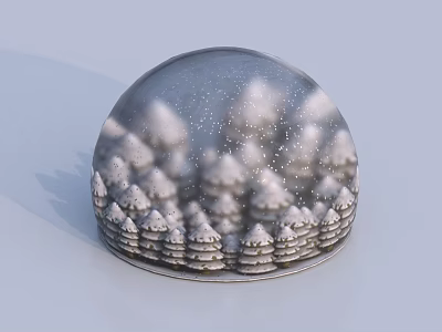 Crystal Ball Decoration Glass Ball Christmas 3d model