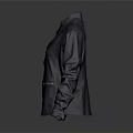 Dark Blue Stylish Jacket With Front Zipper And Side Pockets Design