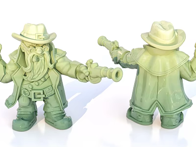 Dwarfs ceramic ornaments desktop decoration 3d model