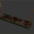 Rustic Wooden Swing Board Hanging With Metal Chains And Natural Texture