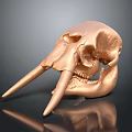 High Quality Copper Mammoth Skull Model For Medical Educational Training Purposes