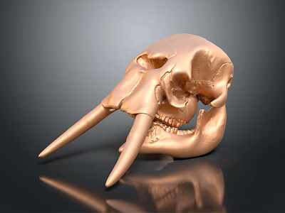 High Quality Copper Mammoth Skull Model For Medical Educational Training Purposes 3d model